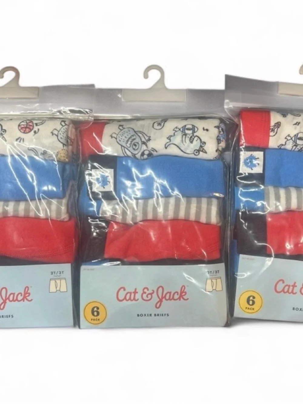 Cat & Jack Boys Boxer Briefs - Red, Blue, White, Gray